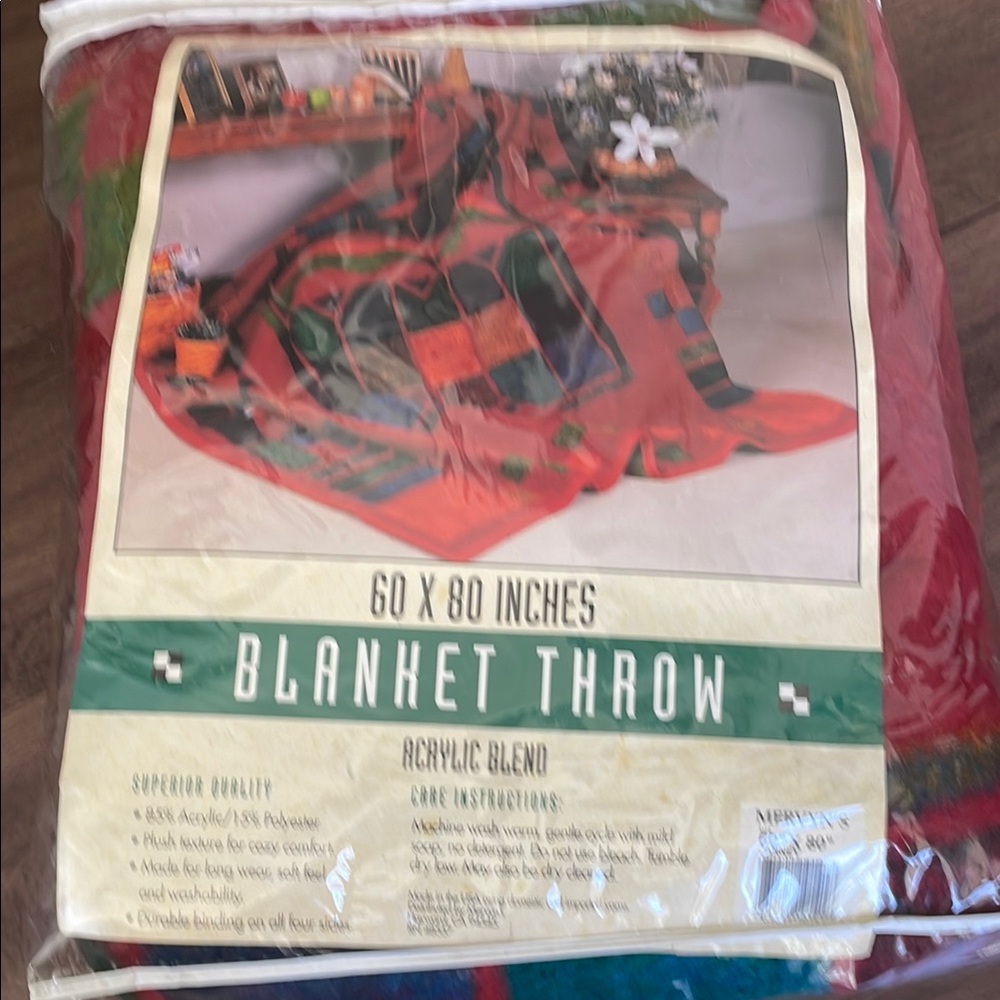 Vintage Mervyn’S Blend Blanket Throw NWT